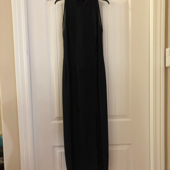Donna Ricco long front slit sleeveless dress sz4 - Picture 2 of 4